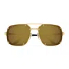 Cartier Ct0194s Santos De Sunglasses In Gold