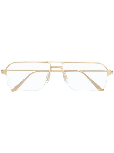 Cartier Ct0231o Rectangular-frame Glasses In Gold