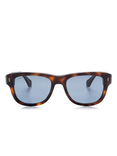 Cartier Ct0277s Sunglasses In 褐色