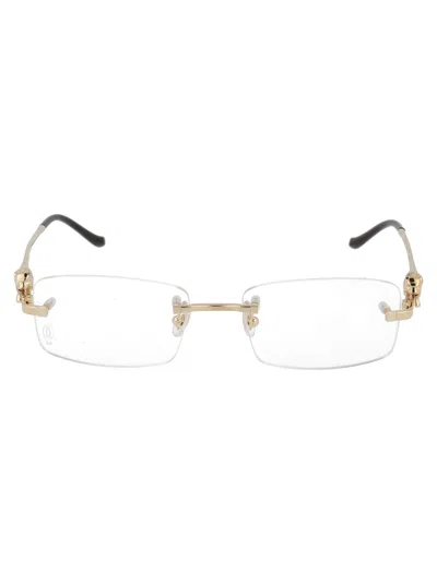 Cartier Ct0281o Glasses In 001 Gold Gold Transparent