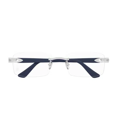 CARTIER CARTIER CT0287O DÉCOR C DE CARTIER 010 SILVER BLUE GLASSES
