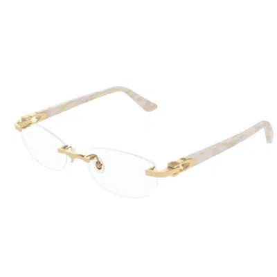 Cartier Ct0318o-005 Gold-ivory-transparent