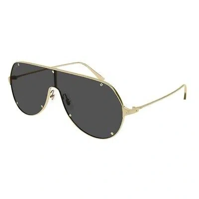 Pre-owned Cartier Ct0324s-001 Gold Sunglasses In Gray