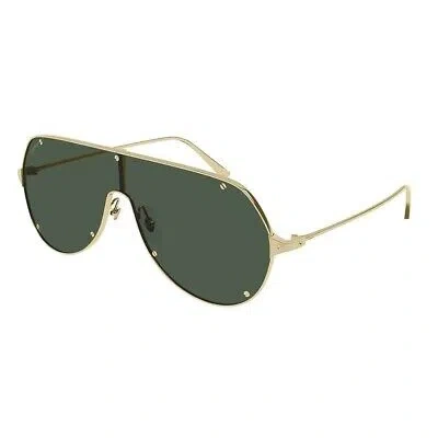 Pre-owned Cartier Ct0324s-002 Gold Sunglasses In Green