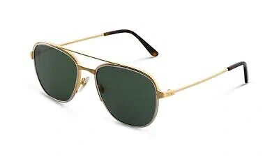 Pre-owned Cartier Ct0326s-002 Gold Sunglasses In Green