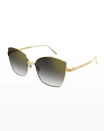 Pre-owned Cartier Ct0328s-001 Gold Sunglasses In Gray