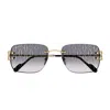 Cartier Ct0330s Décor C De  007 Gold Grey Glasses In Gold