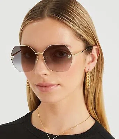Pre-owned Cartier Ct0332s-001 Gold Sunglasses In Gray
