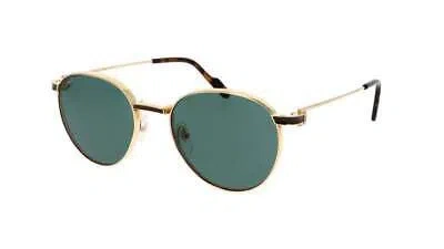 Pre-owned Cartier Ct0335s-002 Gold Sunglasses In Green