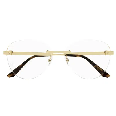 Cartier Ct0338o001 Gold Gold Transparent