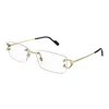 Cartier Ct0344o001 Gold Gold Transparent In Gold