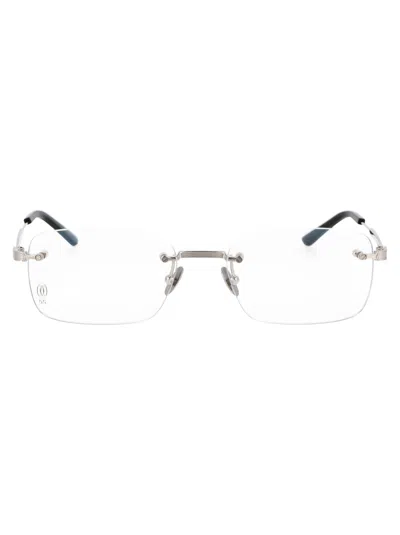 Cartier Ct0349o Glasses In Silver Silver Transparent