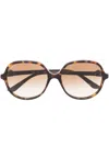 Cartier Ct0350s Oversized-frame Sunglasses In Brown