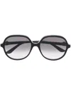 Cartier Ct0350s Oversized-frame Sunglasses In Schwarz