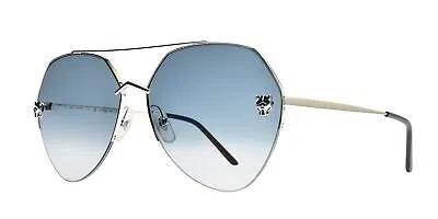 Pre-owned Cartier Ct0355s-004 Silver Sunglasses In Blue