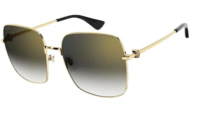 Pre-owned Cartier Ct0401s-001-60 Gold Gold Grey In Grey With A Golden Flash