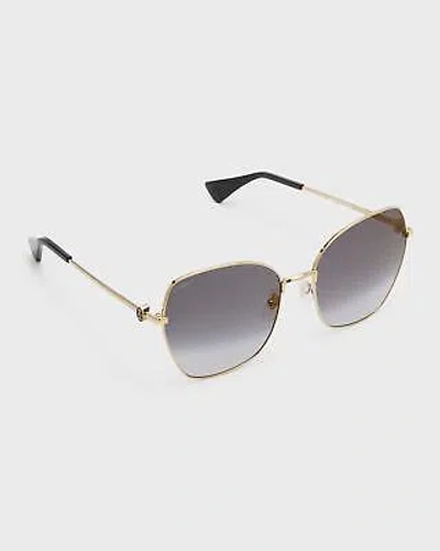 Pre-owned Cartier Ct0402s-001 Gold Sunglasses In Gray