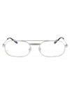 Cartier Womens 6l001647 Ct0410o Rectangle-frame Titanium Glasses In 002 Silver Silver Transparent