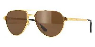 Pre-owned Cartier Ct0425s-003 Gold Sunglasses In Brown