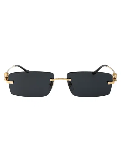 Cartier Ct0430s Sunglasses In 001 Gold Gold Grey