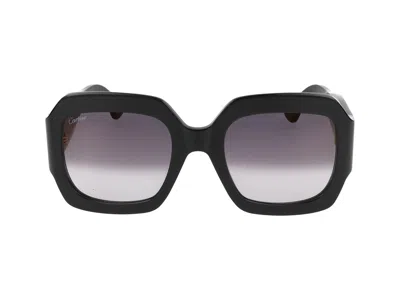 Cartier Acetate 06l001694 Sunglasses In Black