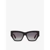 Cartier Womens Black Ct0435s Cat-eye Acetate Sunglasses In Black