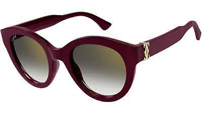 Pre-owned Cartier Ct0436s-004 Red Sunglasses In Gray