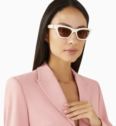 Pre-owned Cartier Ct0437s-004 White Sunglasses In Red