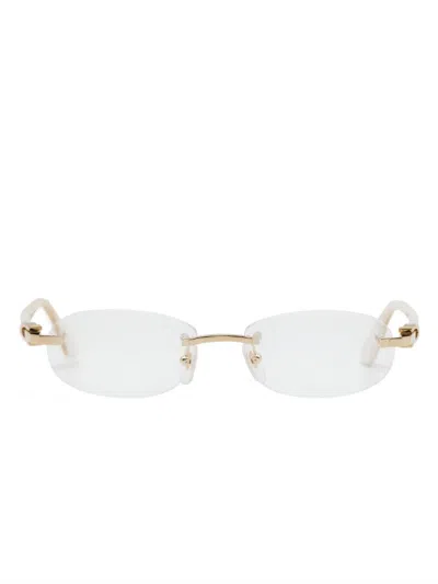 Cartier Ct0455oj Rectangle-frame Glasses In White