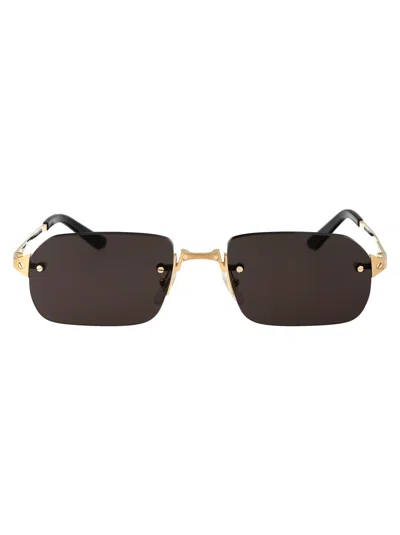 Cartier Ct0460s Sunglasses In 001 Gold Gold Grey