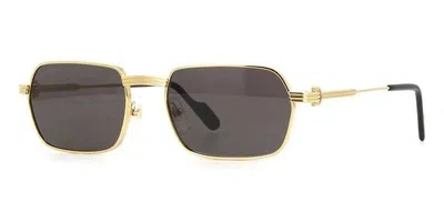 Pre-owned Cartier Ct0463s-001 Gold Sunglasses In Gray