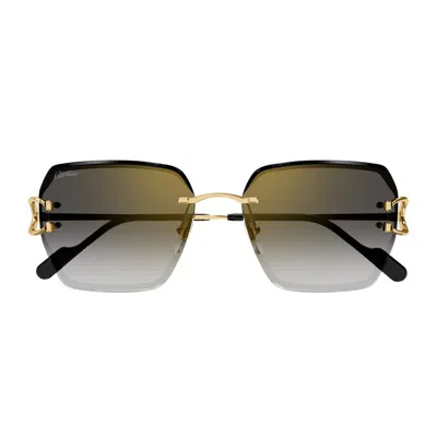 Cartier Ct0466s Signature C De Sunglasses In Gold
