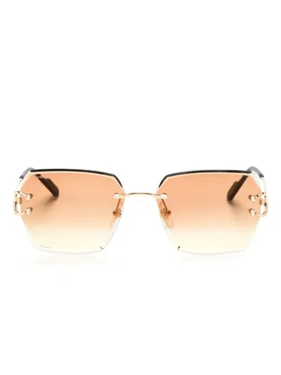 Cartier Ct0466s 004 Gold Gold Red