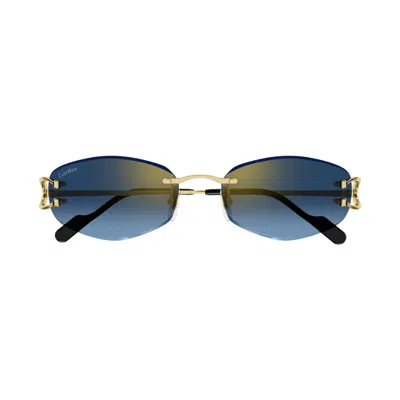 Cartier Ct0467s 002 Glasses In Blue