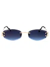 Cartier Geometrical Sunglasses Ct0467 S 002 In 002 Gold Gold Blue