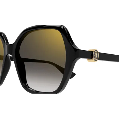 Cartier Ct0470s001 Black Black Grey