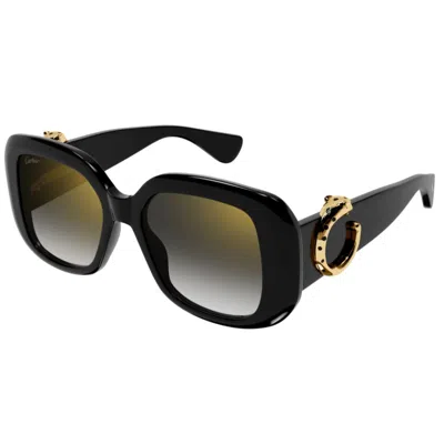 Cartier Ct0471s001 Black Black Grey In 002