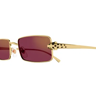 Cartier Ct0473s002 Gold Gold Red