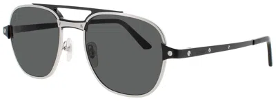 Cartier Ct0477s Men's Polarized Metal Sunglasses 56-21-145 In Green