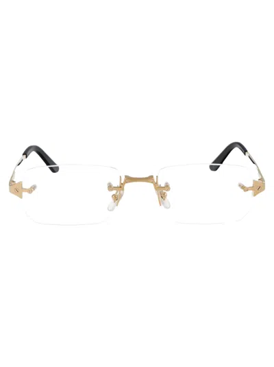 Cartier Ct0479o Glasses In 001 Gold Gold Transparent