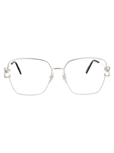 Cartier Ct0486o Glasses In 002 Silver Silver Transparent