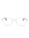 Cartier Ct0490o Butterfly Frame Glasses In Silver