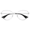 Cartier C Decor Demo Cat Eye Ladies Eyeglasses Ct0490o 002 55 In Metallic