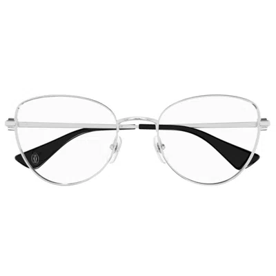 Cartier Ct0490o002 Silver Silver Transpa