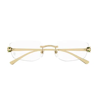 Cartier Ct0494o Panthère De  001 Gold Glasses