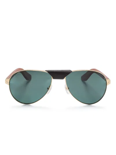 Cartier Ct0495s Sonnenbrille In Braun