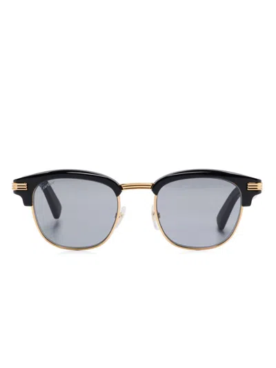 Cartier Ct0496s Sonnenbrille In Schwarz