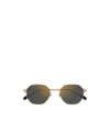 Cartier Mirrored Round Metal Sunglasses In Black
