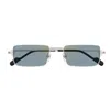 Cartier Ct0501s-008silver-silver-light Blue In Blue