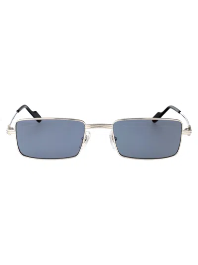 Cartier Sunglasses In Silver Silver Light Blue